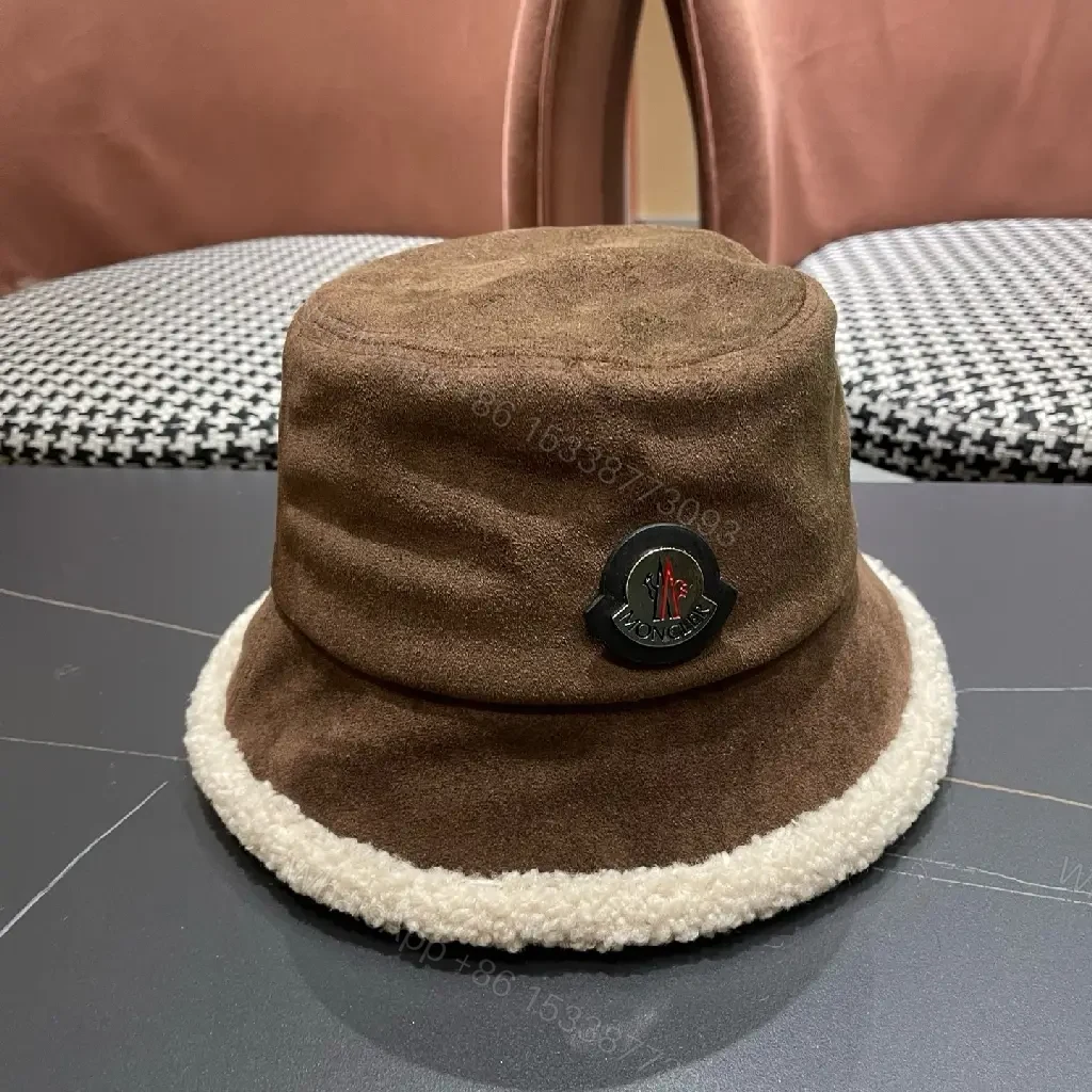 View 10 of Cozy Suede Hat Buckle Shine Warmth Bucket Style