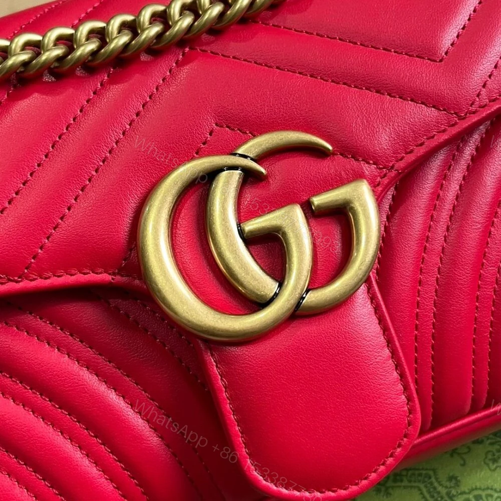 View 6 of Gucci GG Marmont Medium Shoulder Bag Red 26Cm