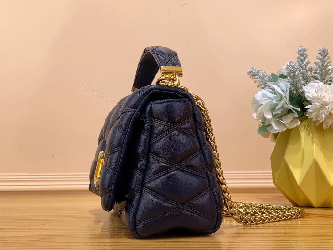 View 3 of Louis Vuitton LV Go-14 Handbags Dark Blue 23cm