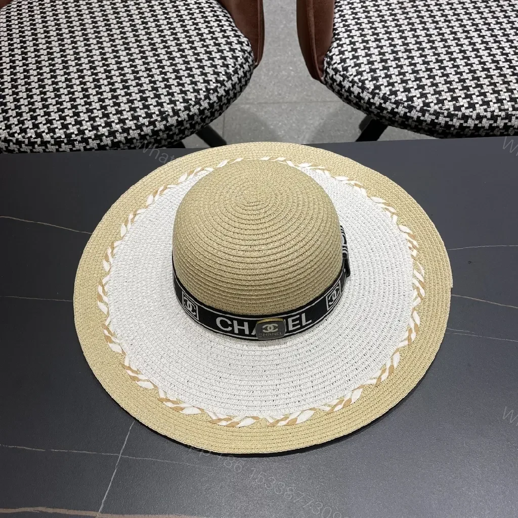 View 7 of Chic Straw Panama Hat with Signature Ribbon, Sun-Ready Elevation