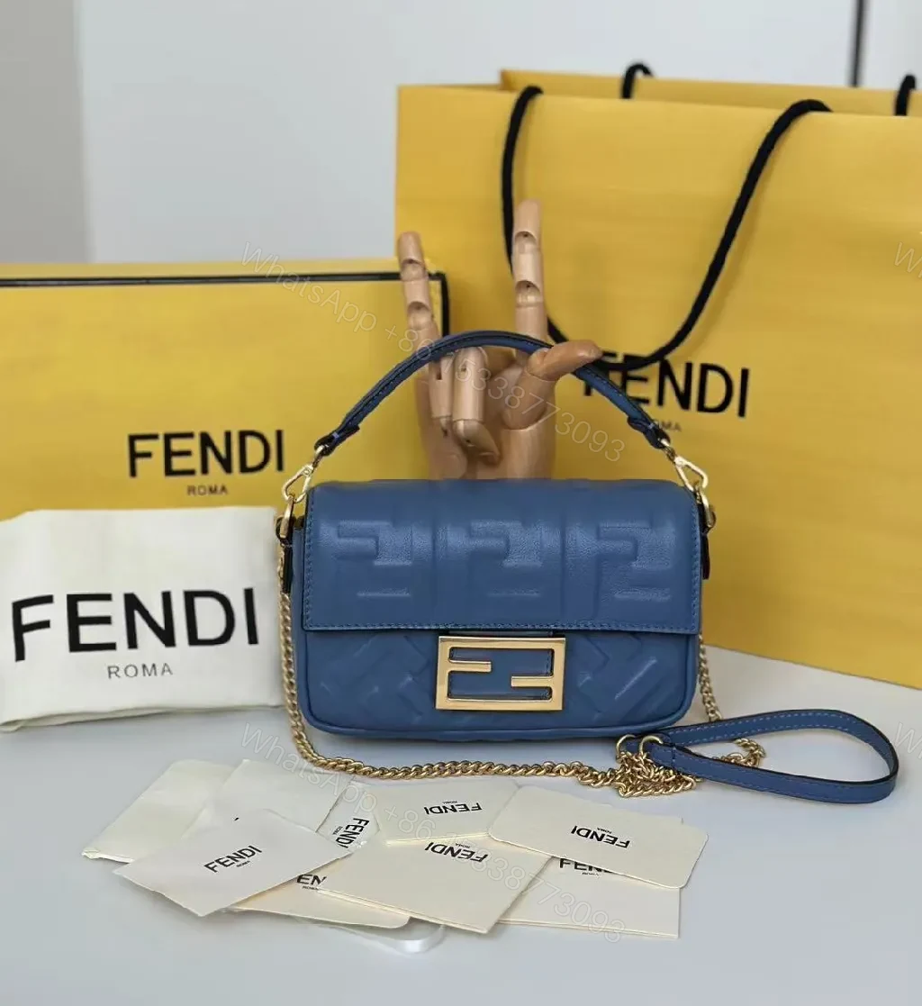Blue Leather Crossbody with Monogram Texture, Luxury Style — view 1