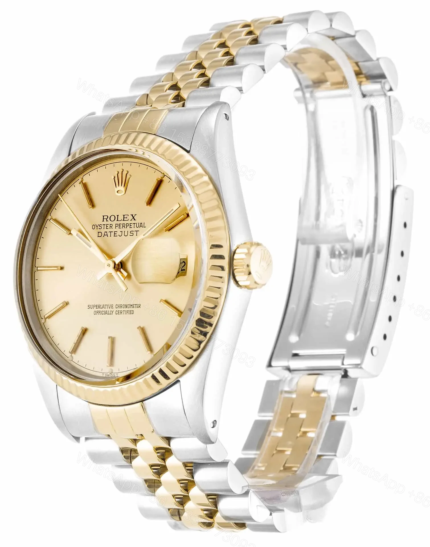 View 2 of Replica Rolex Datejust Champagne Dial 16013 36mm