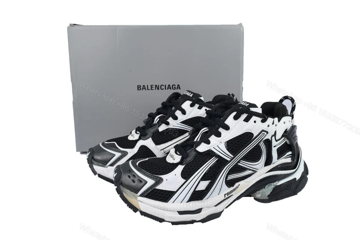 View 5 of Balenciaga Runner7 Sneaker 'White Black'72774 W3RMU 9010