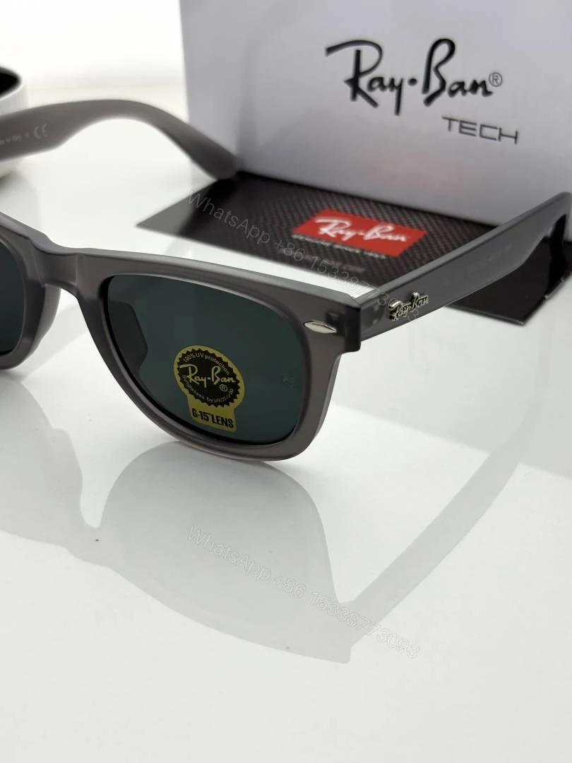 View 3 of First Copy Ray-Ban 2140 Grey Black Sunglasses Premium Glass Quality UV Protected