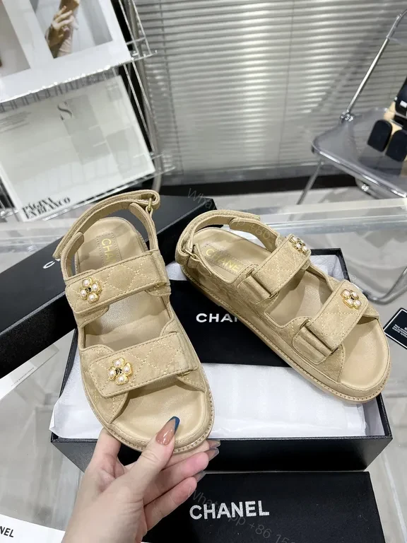 View 8 of Beige Quilted Sandals: Luxury Comfort, All-Day Wear