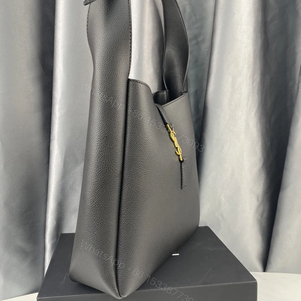 View 3 of Saint Laurent Le 5 À 7 Soft Small Hobo Bag In Smooth Black 27Cm 713938AAAUQ1000