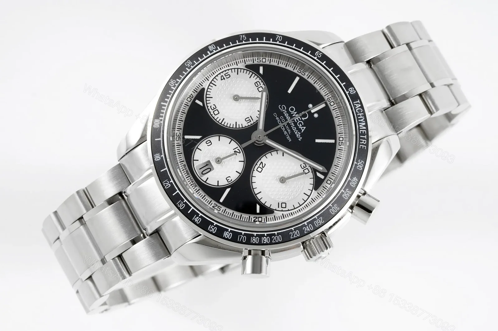 View 3 of Omega Speedmaster Professional 326.32.40.50.06.001 Multifunction Chronograph Watch Black and White Dial Stainless Steel Bracelet
