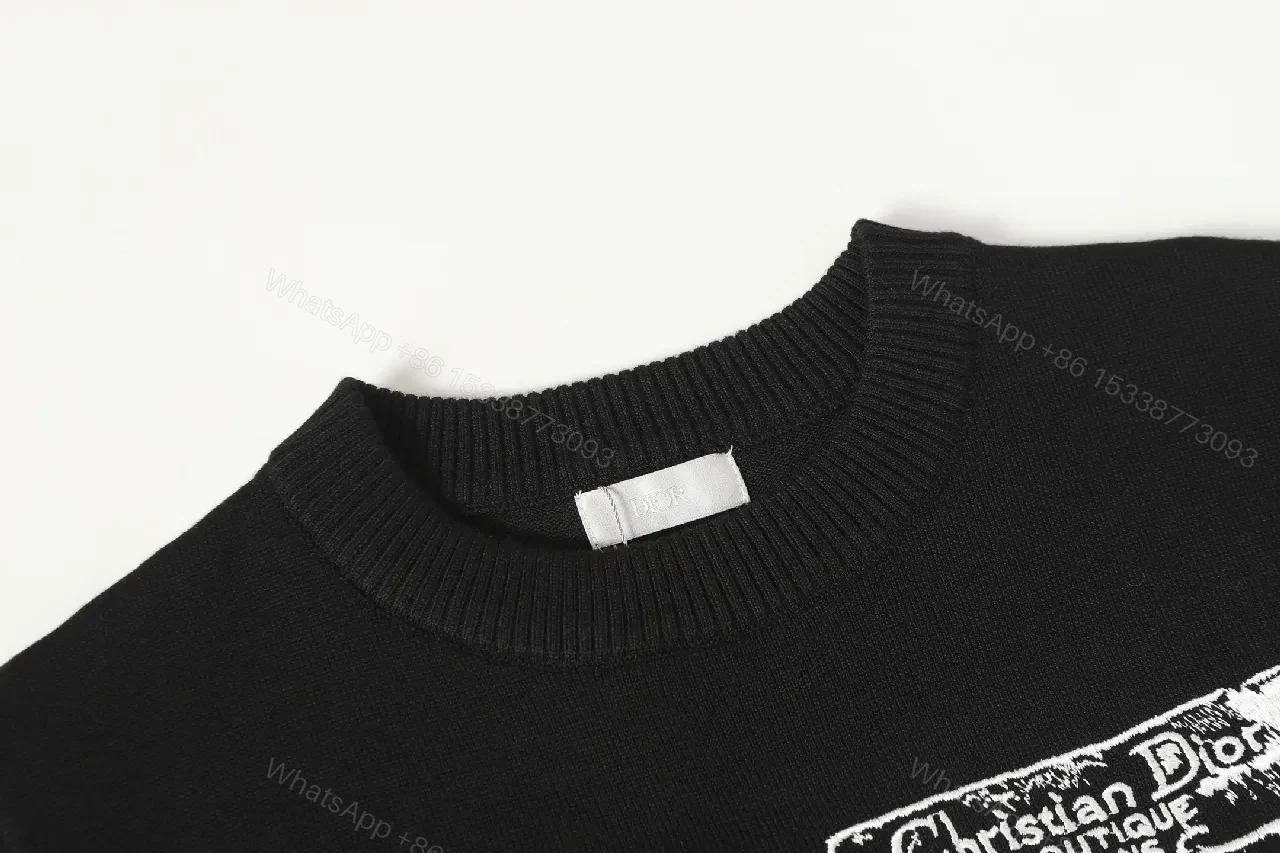 View 3 of Graphic + Knit + Sweater + Designer-inspired Label Chains + Sweater