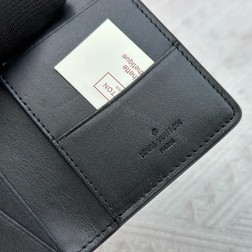 View 7 of Louis Vuitton Pocket Organizer In Black Monogram Shadow Calfskin 11cm LV M62899