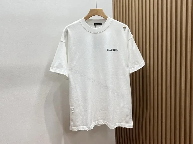 White Cotton Minimalist Logo Tee with Subtle Hardware Details — view 1