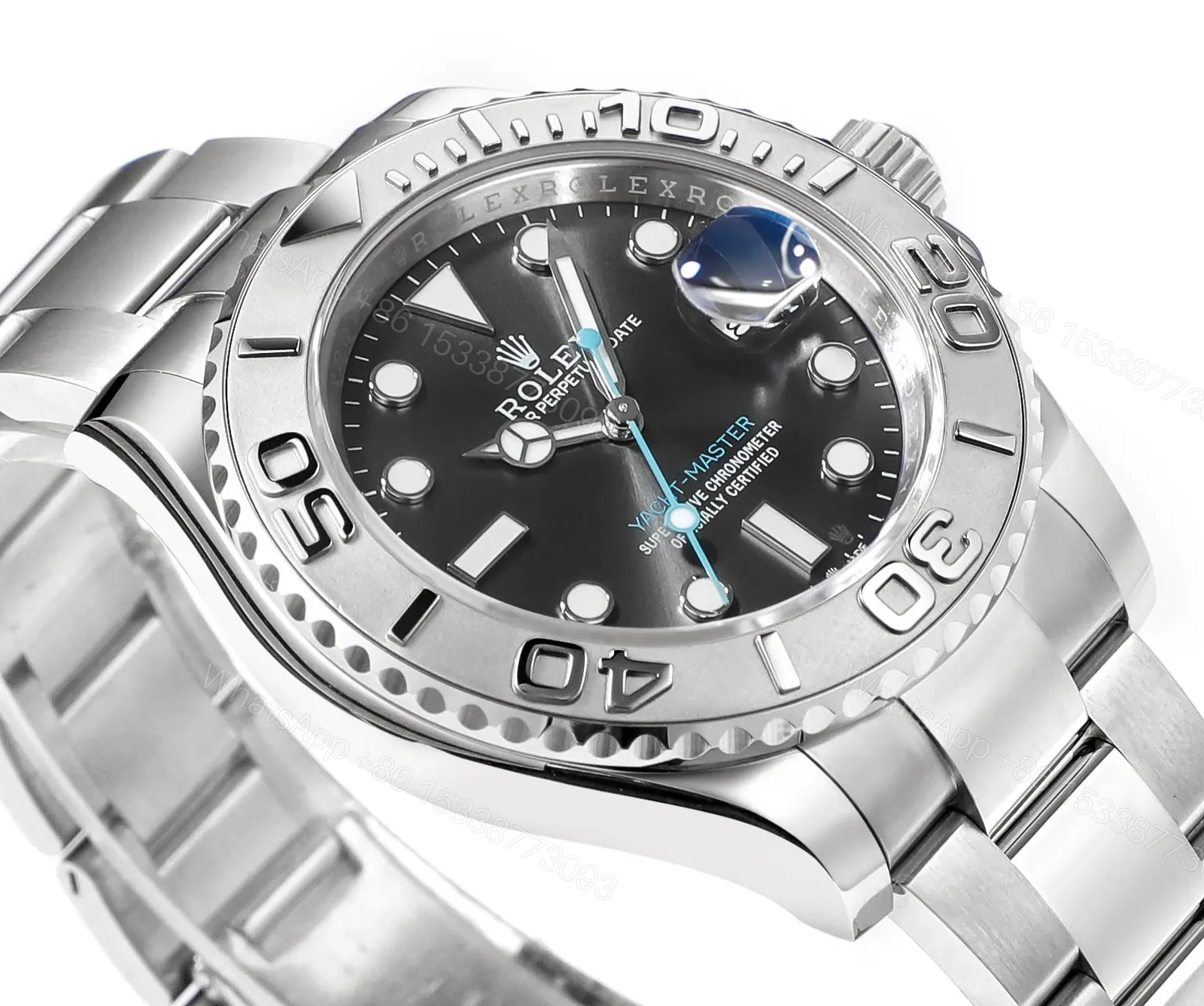 View 2 of Clean Factory Clean Factory Rolex Yacht-Master 40 Black Dial Stainless