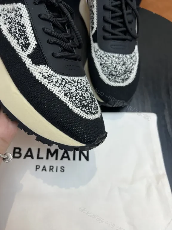 View 7 of Sleek Knit Runner: Balmain-Inspired Luxury High Tops