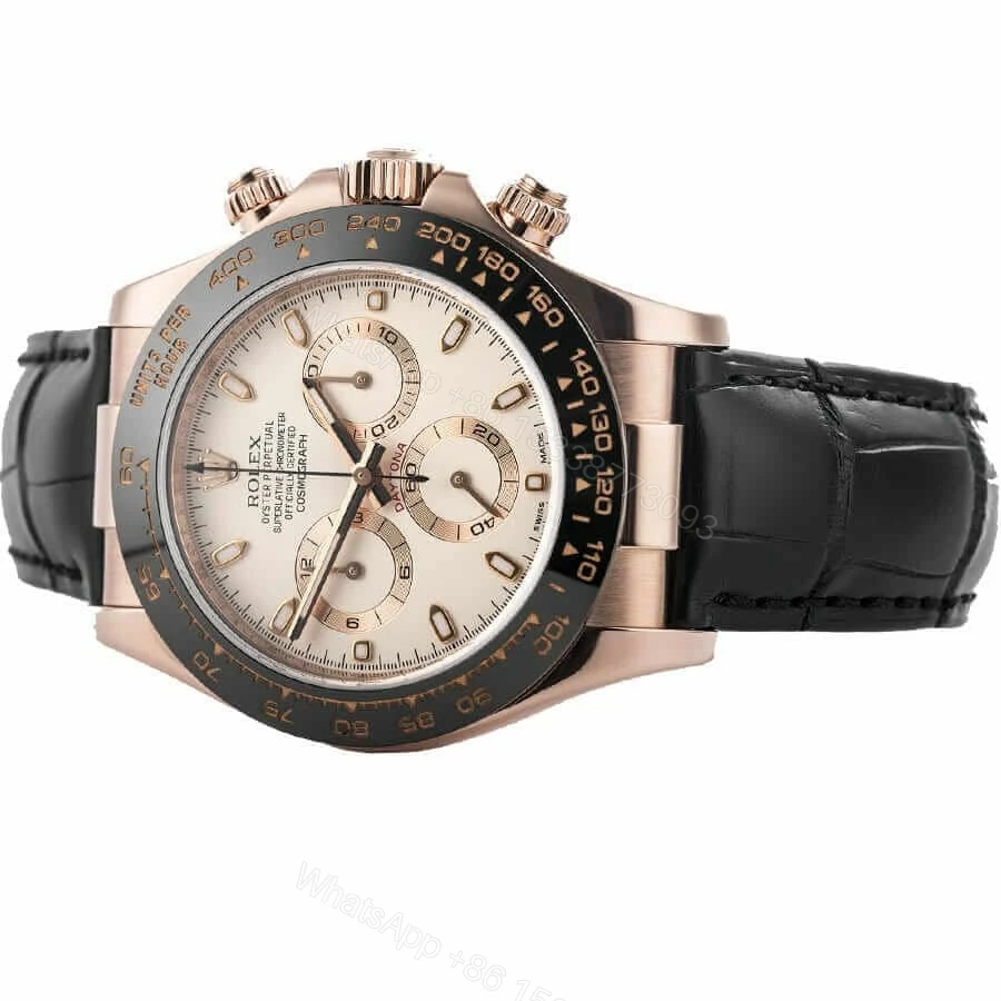 View 4 of Rolex Daytona 116515LN Super Clone: 40mm Everose Gold White Dial