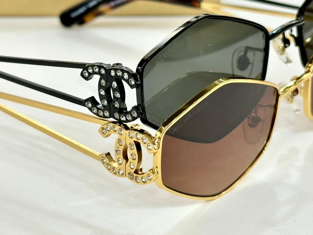View 5 of Chic Micro-Refined Sunglasses with Chanel Detailing Edge