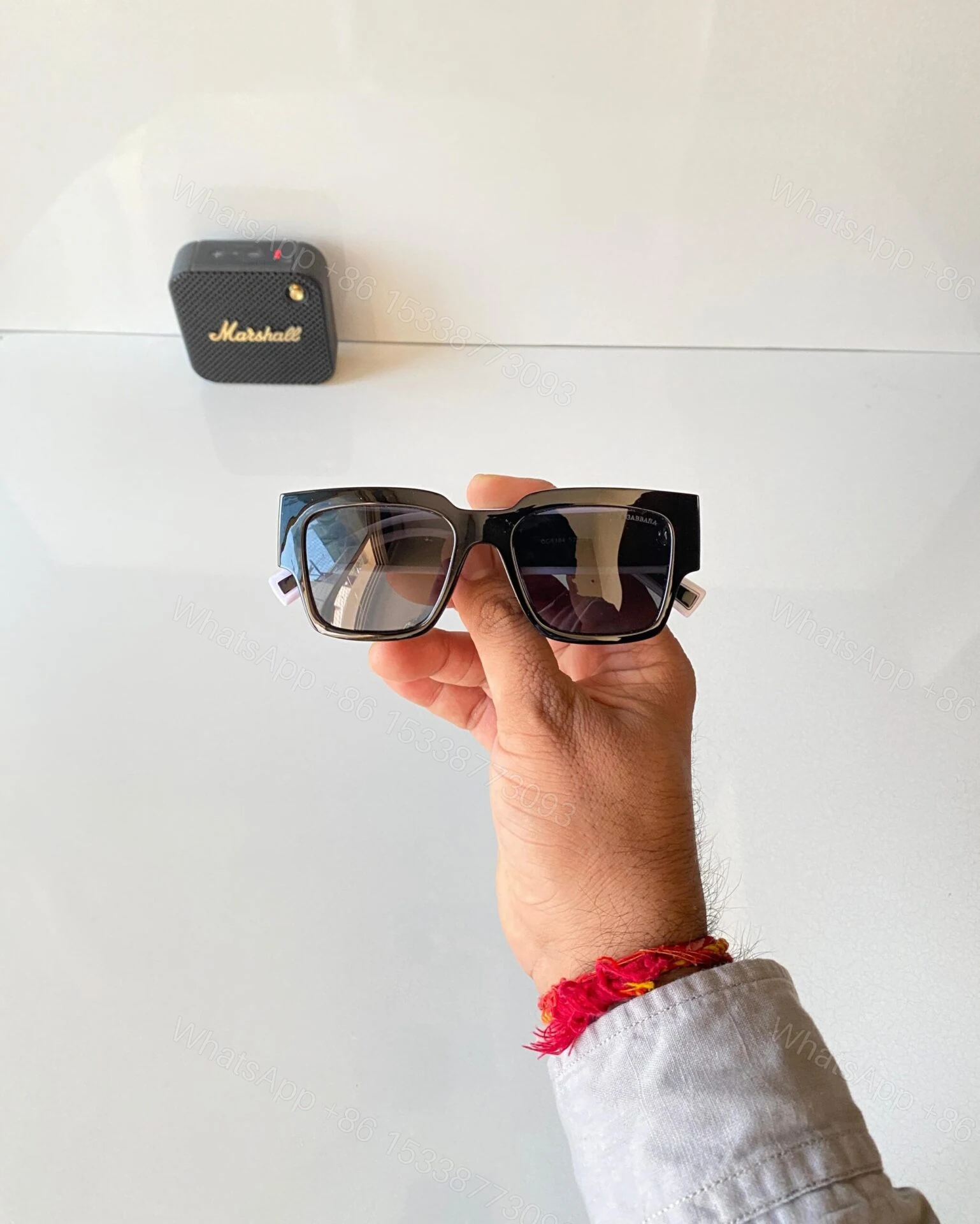View 3 of D&G Sunglasses Black-Grey Frame