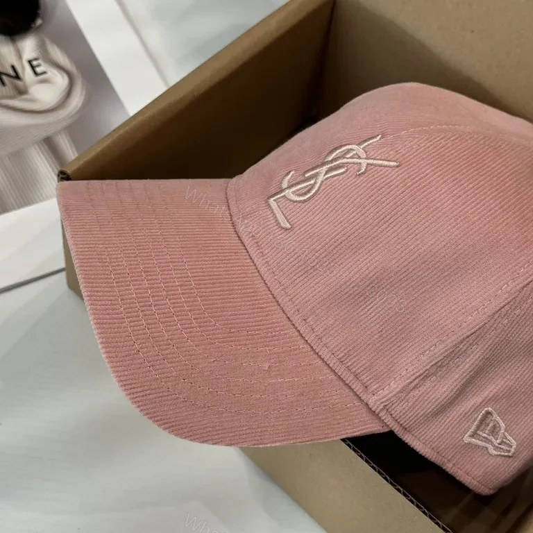 View 8 of Soft Rose Corduroy YSL Cap: Everyday Luxury Cap