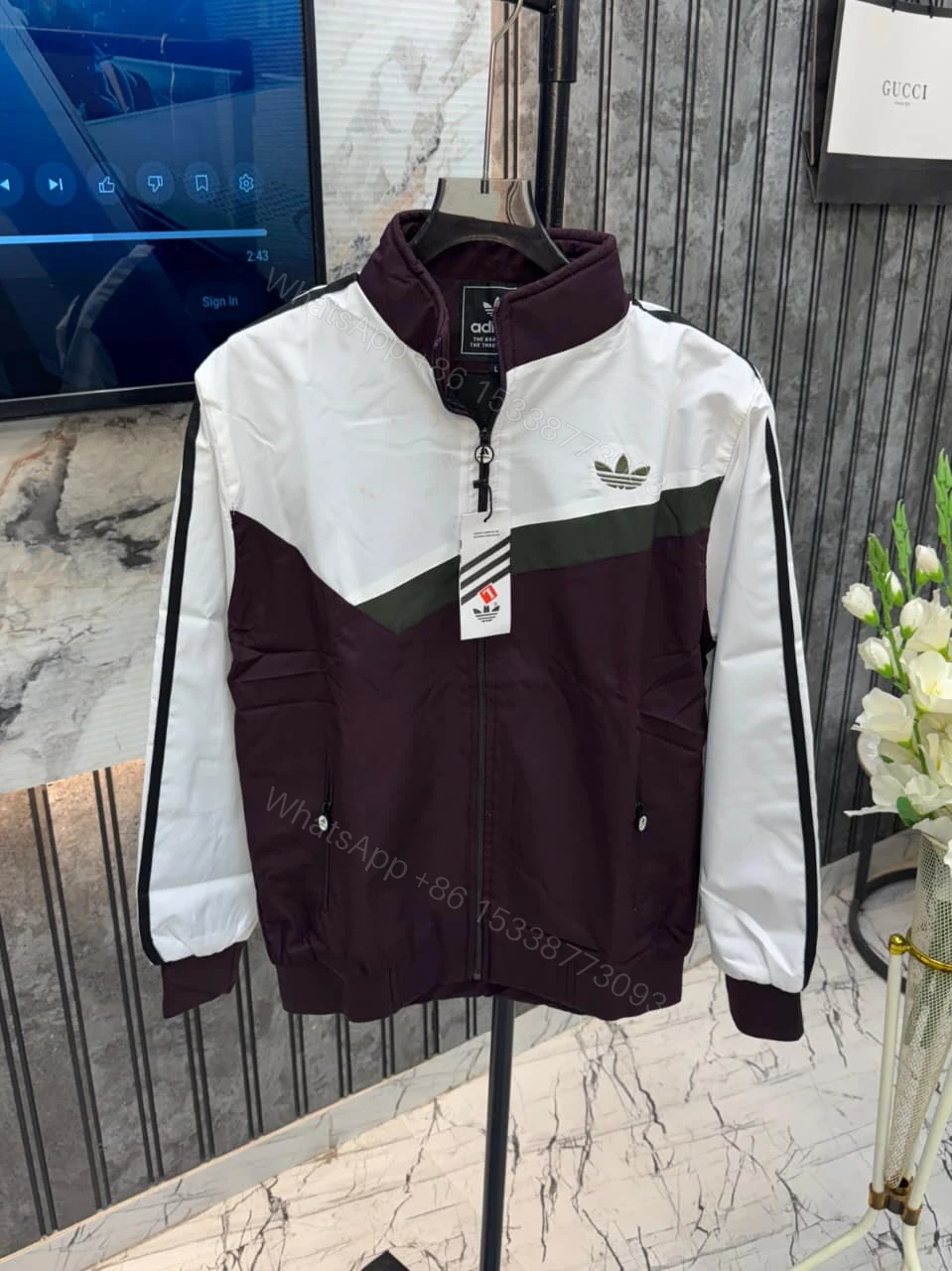 View 3 of FIRST COPY Adidas Imported Very Premium Windbreaker Jacket