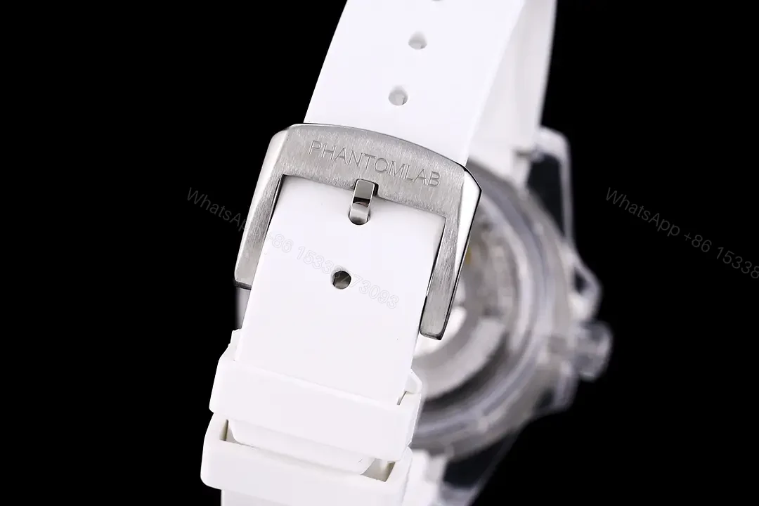 View 8 of Rolex Submariner Date Sapphire Rainbow replica 40MM White Rubber Strap Edition RG-SUB-DATE-SAPPHIRE-RAINBOW-WHITE-RUBBER-40