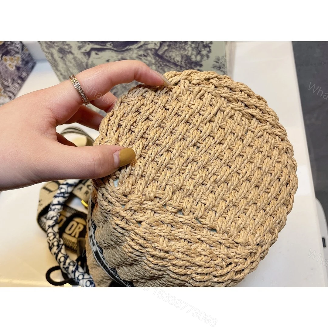 View 9 of Christian Dior Pre-Owned pre-owned wicker Dior bucket shoulder bag