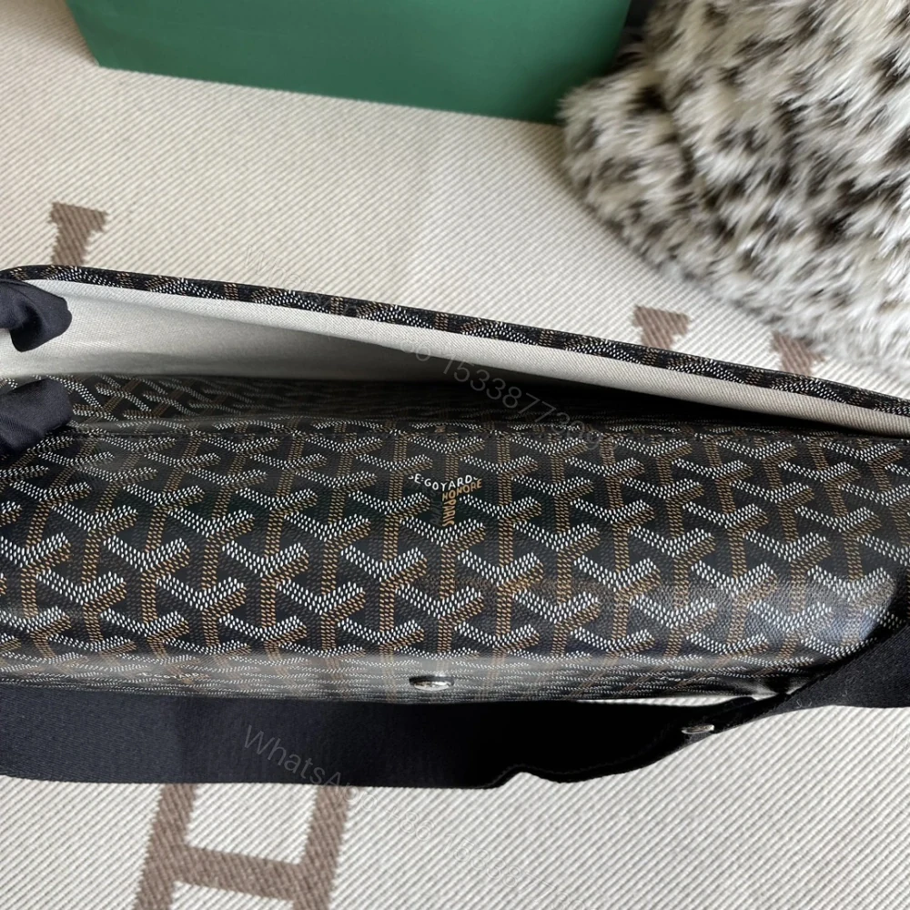 View 9 of 高仿Goyard*Capetien系列CAPETIM郵差包黑色中號免檢版
