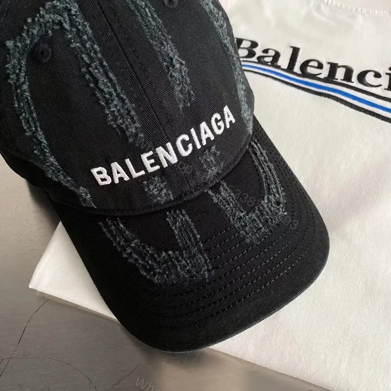 View 7 of Balenciaga Logo Tee & Cap Set: Premium Luxury Casual Duo