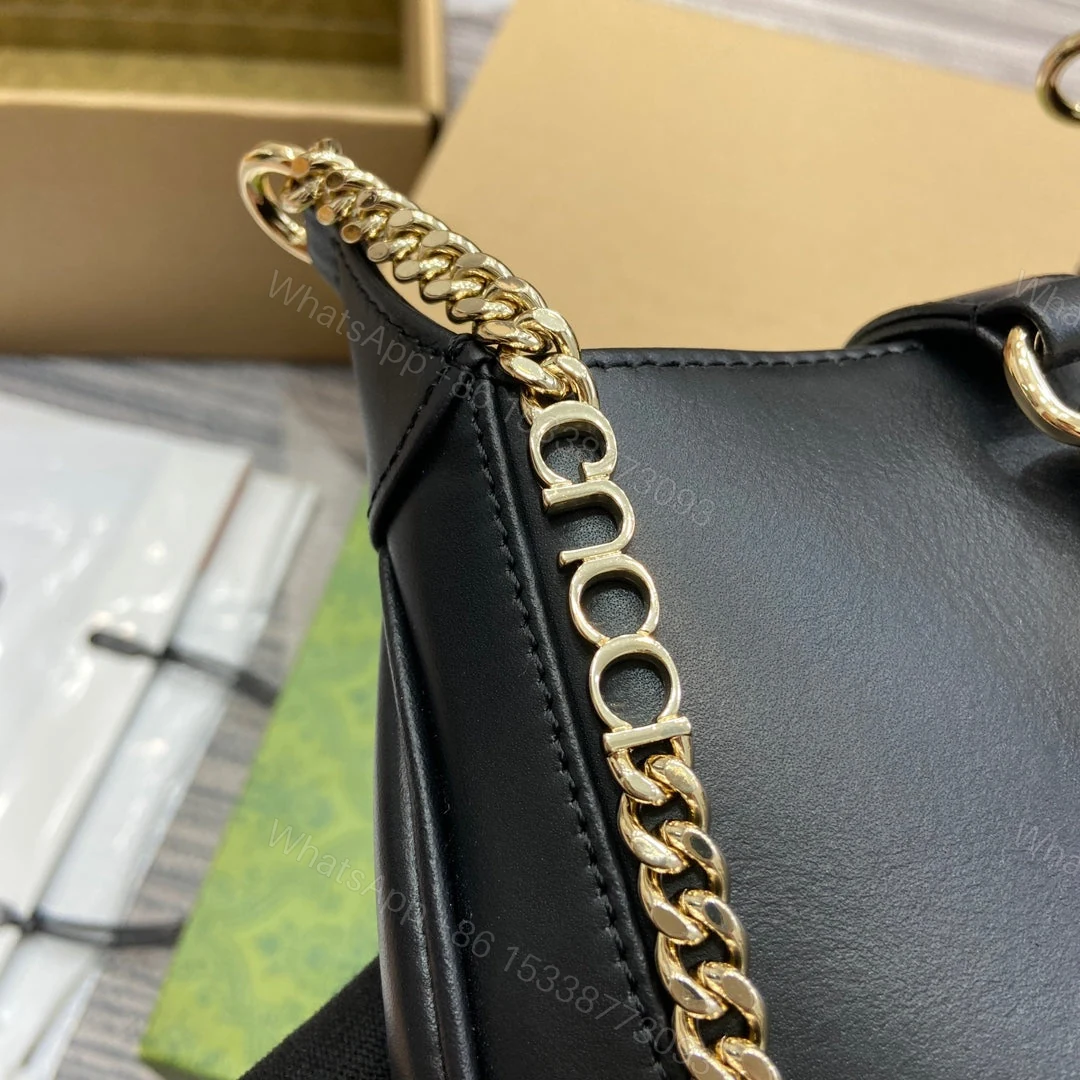 View 7 of JACKIE NOTTE MINI BAG 19 IN BLACK CALFSKIN GOLD HARDWARE