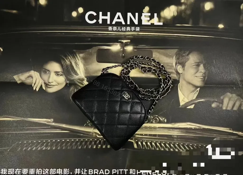 View 5 of Chic Quilted Crossbody: Black Caviar Leather, Minimalist Luxury