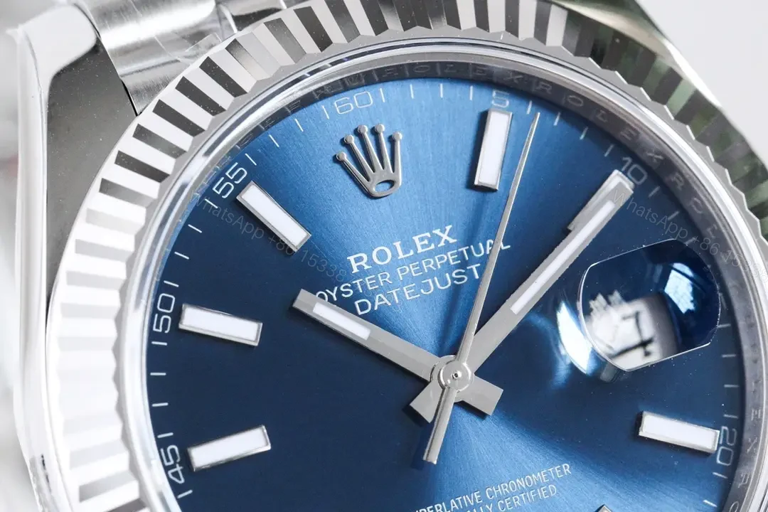 View 4 of Rolex Datejust 41 Blue Fluted Jubilee Replica 126334-0031