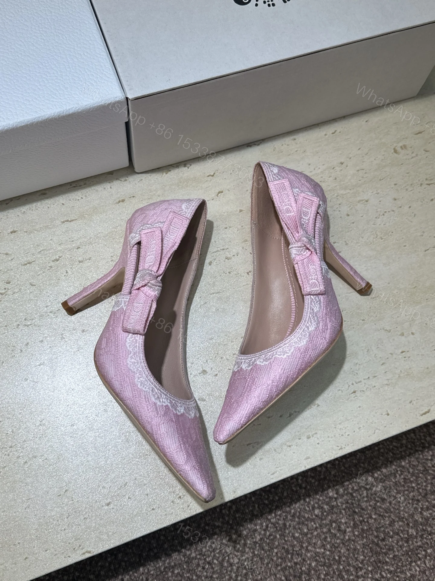 View 2 of Dior J’Adior slingback pumps replica pink