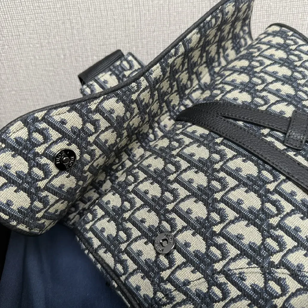View 7 of Compact Luxury Messenger Bag: Dior-Inspired Pattern, Crossbody Style