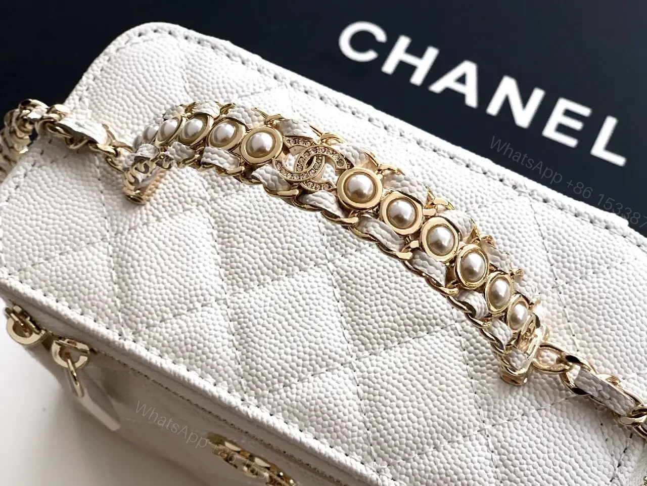 View 5 of Quilted Mini Bag with Gold Chain: Luxe Everyday Carry