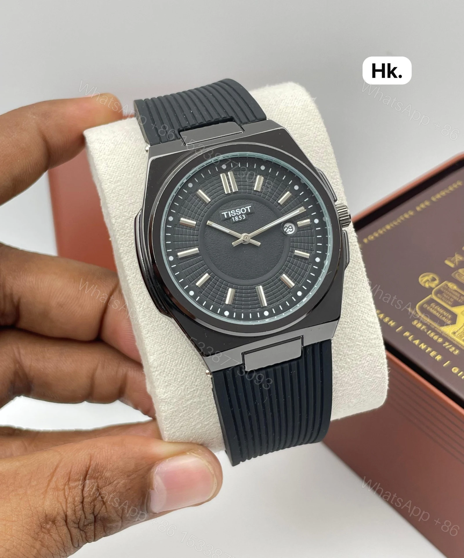 View 2 of FIRST COPY Tissot PU Belt Metal Body Watch