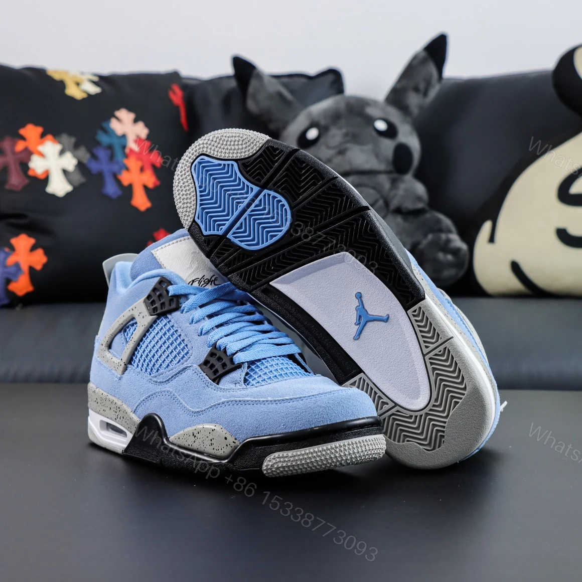 View 3 of Air Jordan 4 Retro University Blue Reps