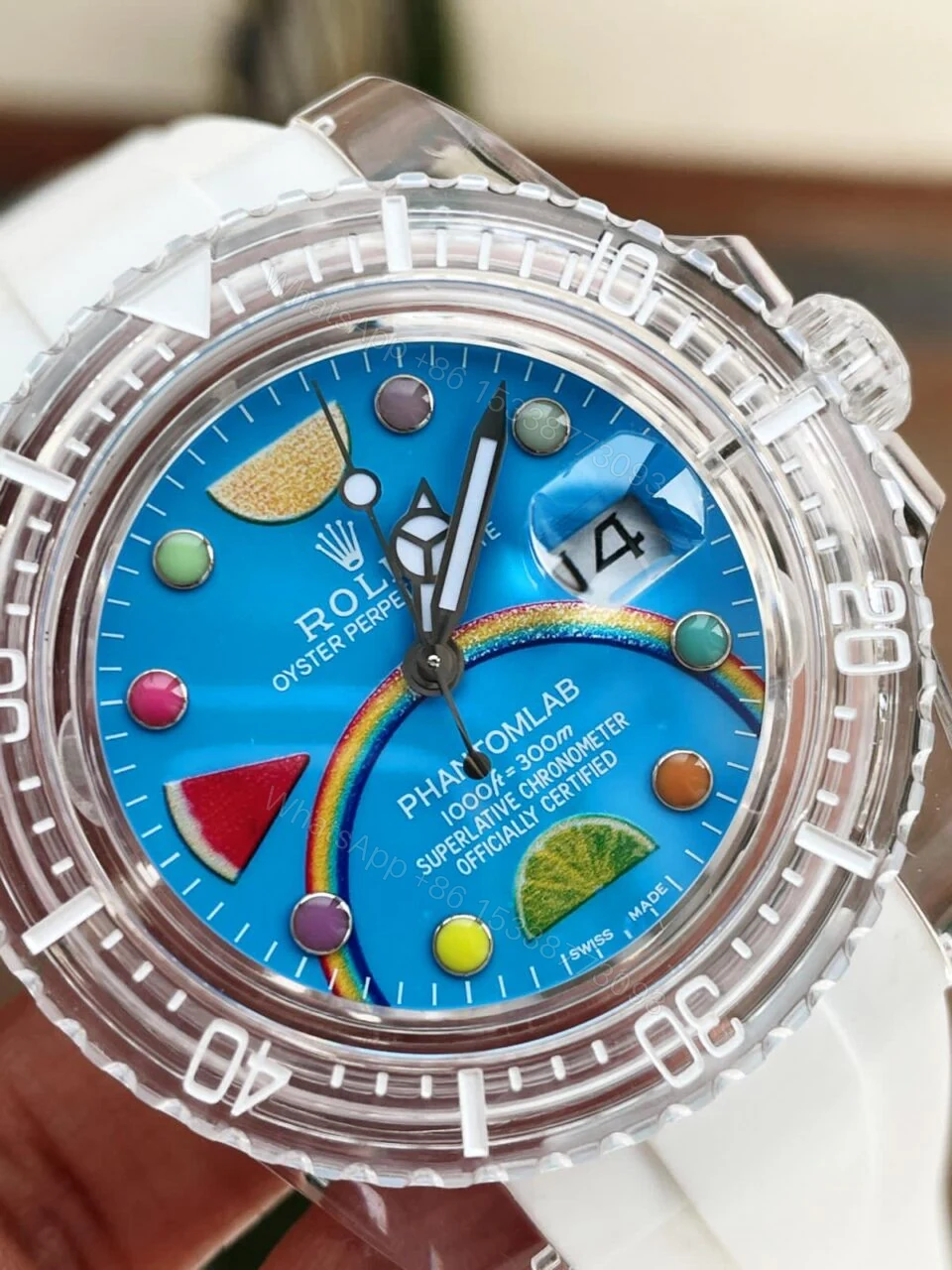 View 2 of GF FACTORY 1:1 Rolex Submariner Phantomlab Transparent Best Edition Blue Fruit Dial VR3135