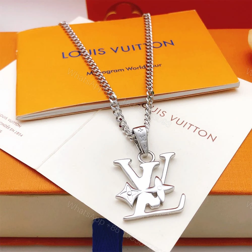 View 3 of LV Monogram Row Pendant