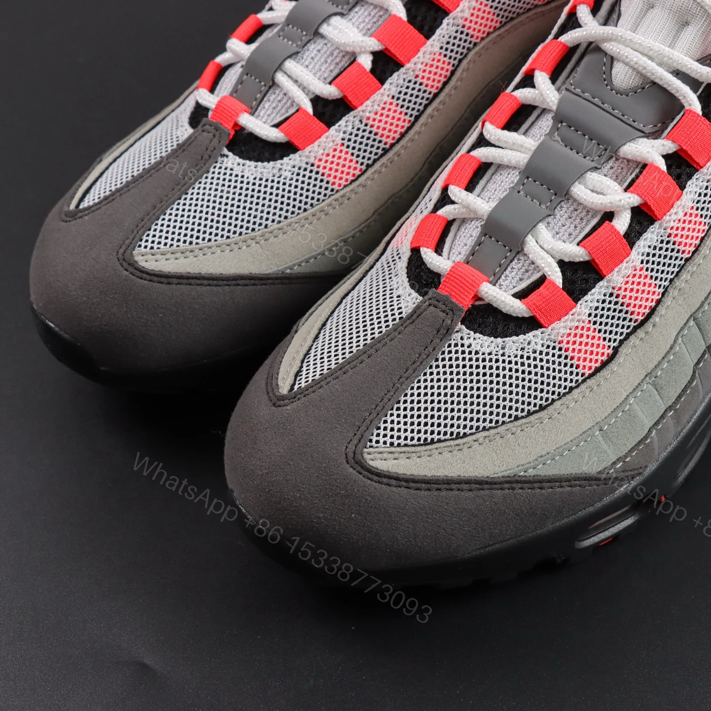 View 4 of Nike Air Max 95 OG Solar Red (2018) Reps