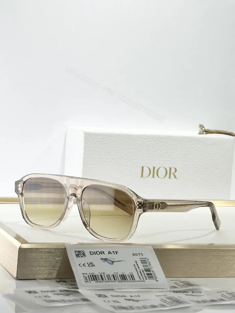 Translucent acetate Sunglasses with Gradient Lenses, Mid-Size, Unisex — view 1