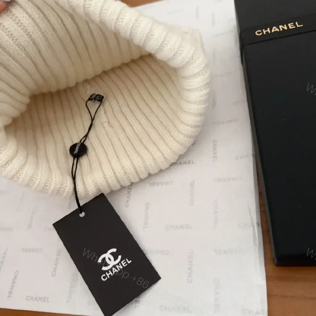 View 5 of Minimal Knit Beanie with Couture-Style Branding