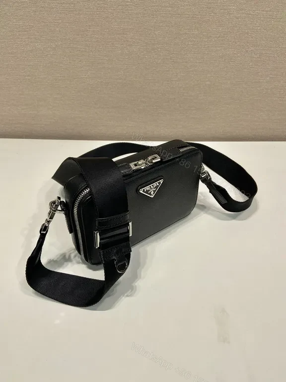 View 2 of Prada Saffiano Mini Crossbody: City-Chic, Quiet Luxury