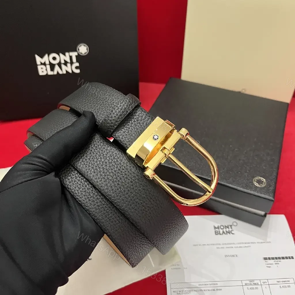 View 5 of Ultra-Premium Black Pebbled Leather Belt - Modern Buckle, Durable Comfort