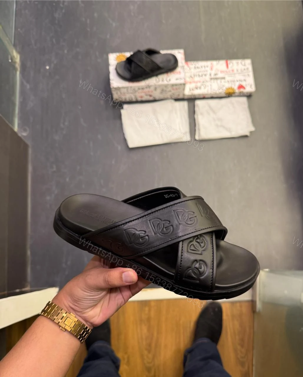 View 4 of FIRST COPY DOLCE GABBANA SLIDES FOR MEN