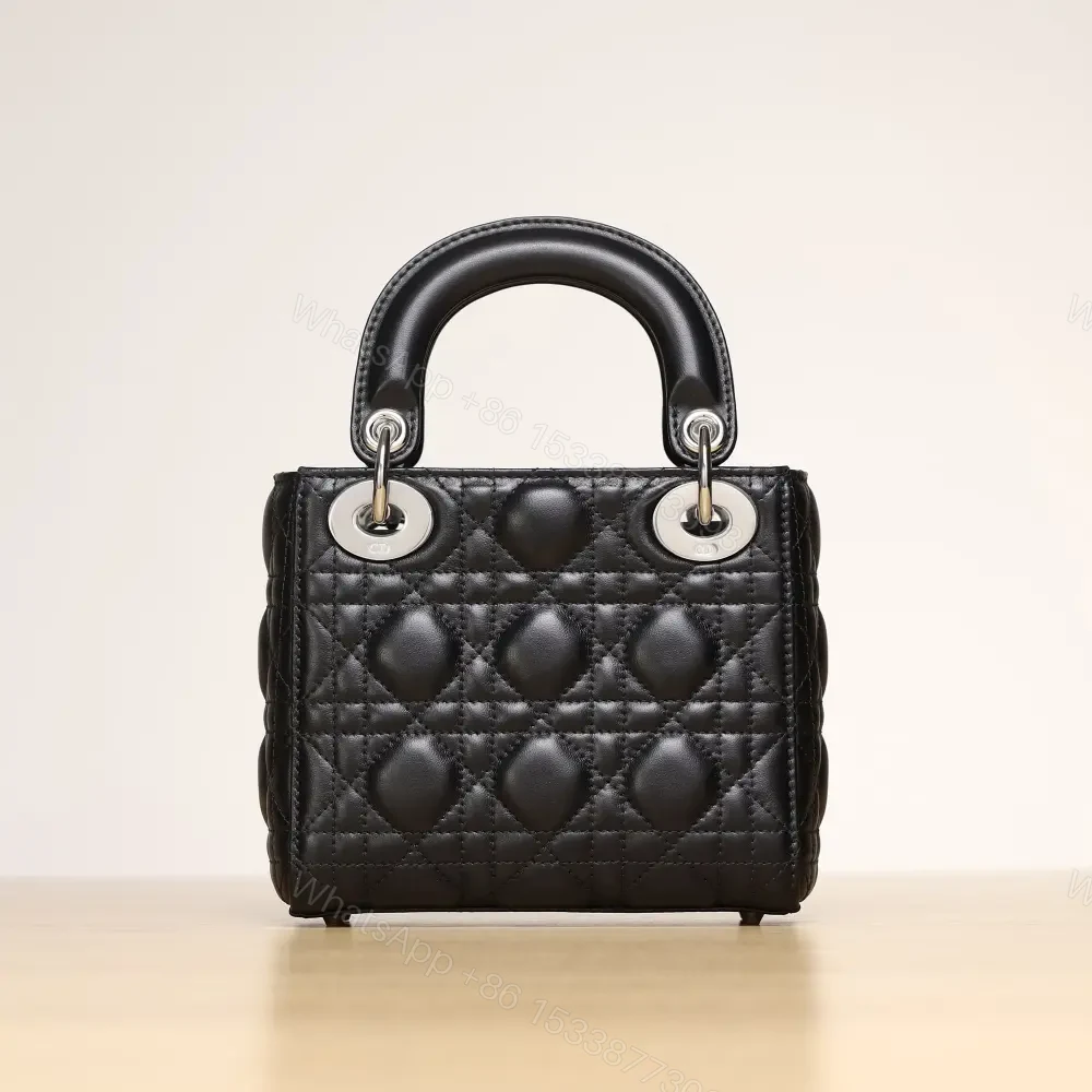 View 2 of 高仿Dior*Lady系列M0505M900黑色三格單肩包Mini免檢版