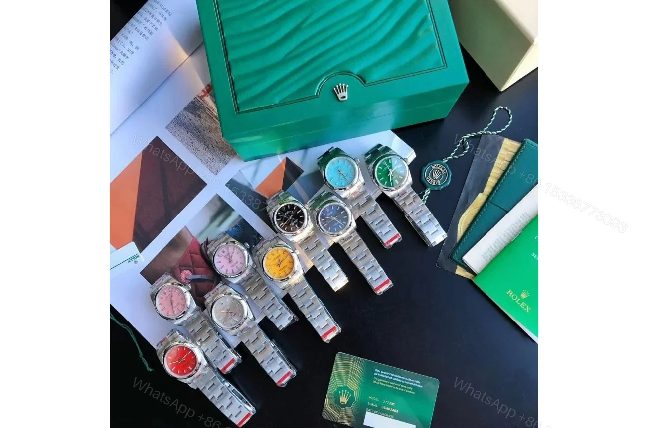 View 10 of Replica Rolex Oyster Perpetual SS/SS Blue/Stk 31/41 mm