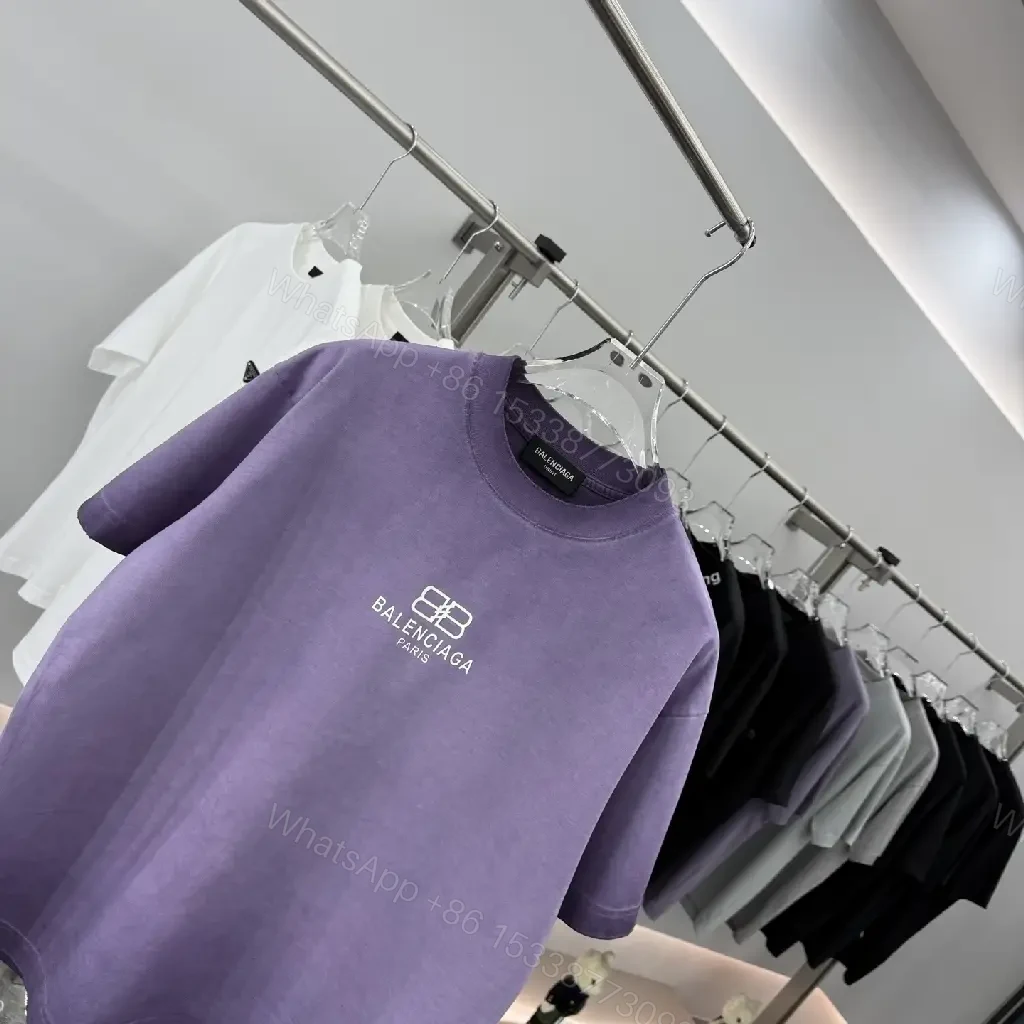 View 5 of Lavender Cotton Tee Dress | Relaxed, Embroidered Signature