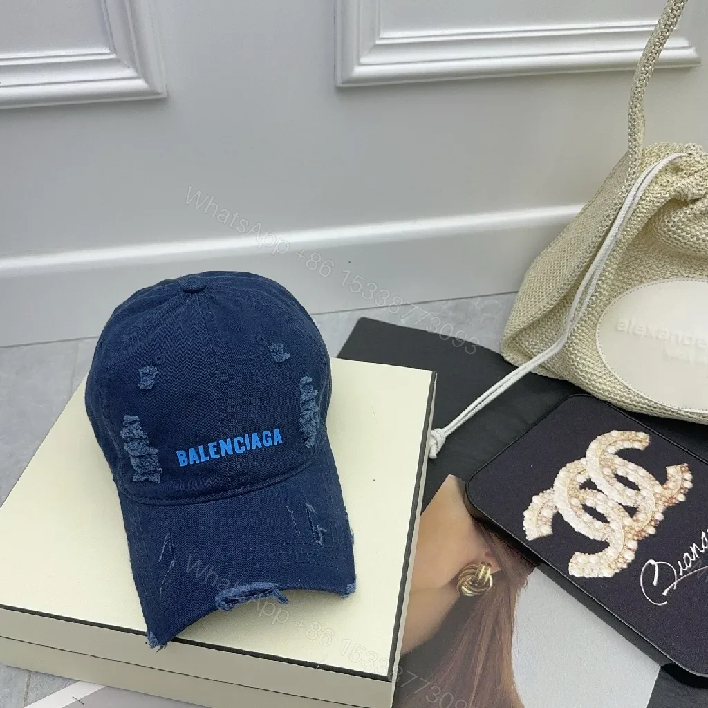 View 2 of Distressed Cotton Cap — Modern Edge, Logo-Centric Style