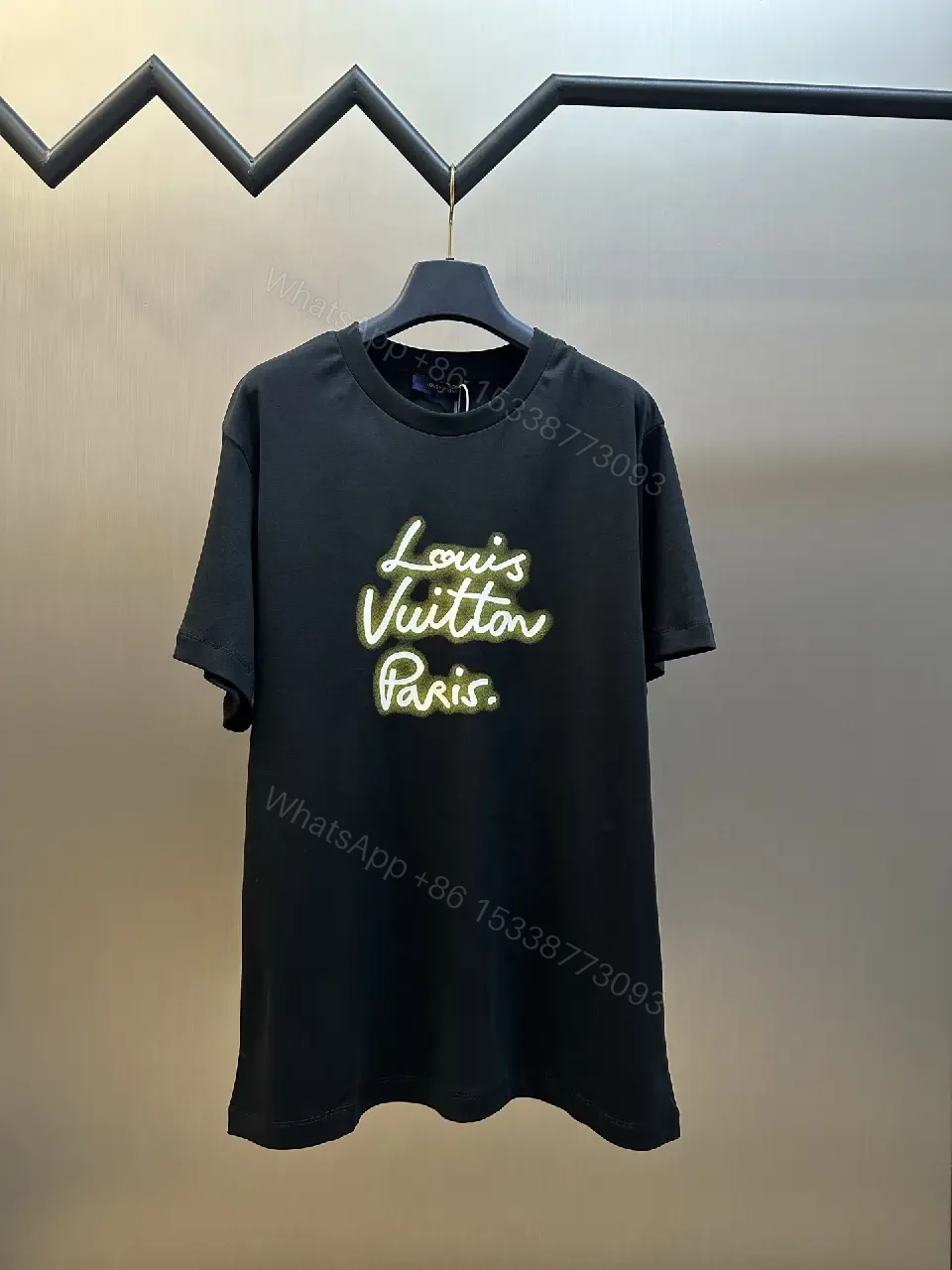 View 3 of Neon Logo Premium Cotton Tee - Bold Luxe Streetwear