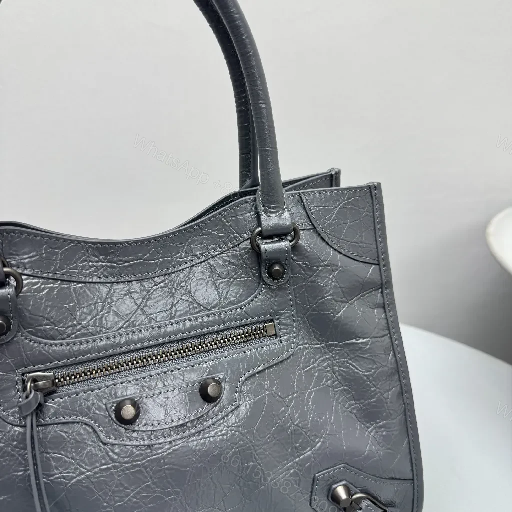 View 7 of Textured Leather City Tote: Structured, Weather-Ready, Everyday Luxury