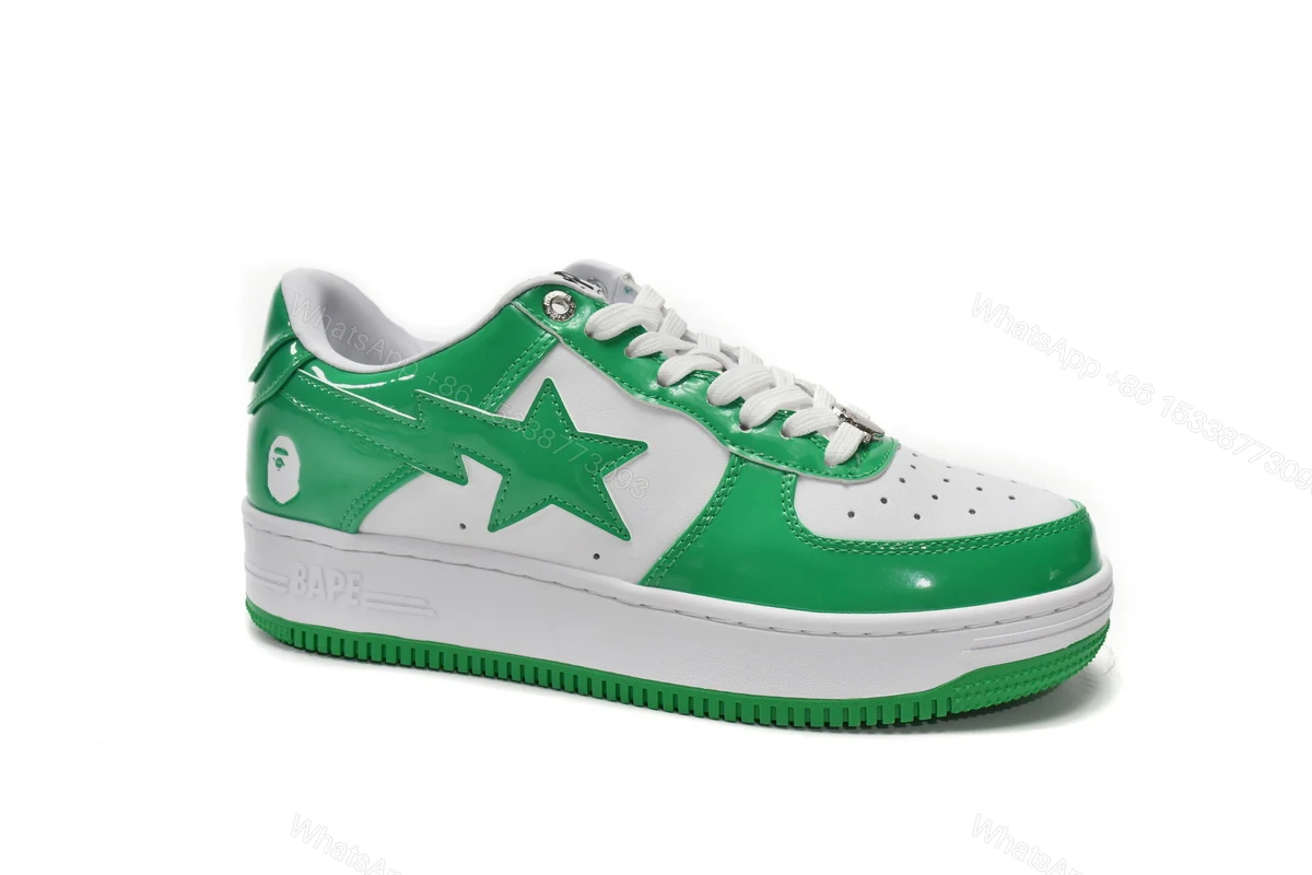 View 2 of Cheap Fake BapeSta White Green 1H70-191-001