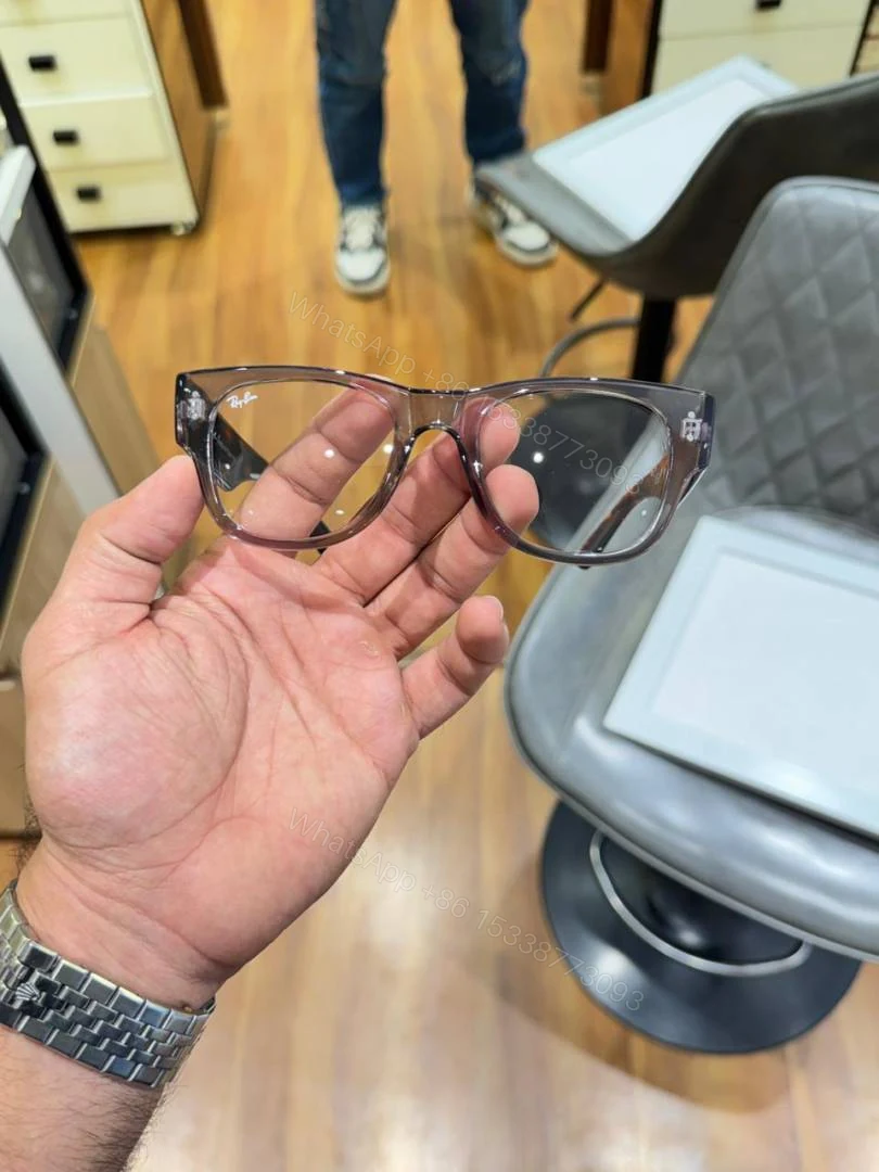 View 3 of First Copy Ray-Ban 0840 Grey Tiger Plano Men’s Sunglasses
