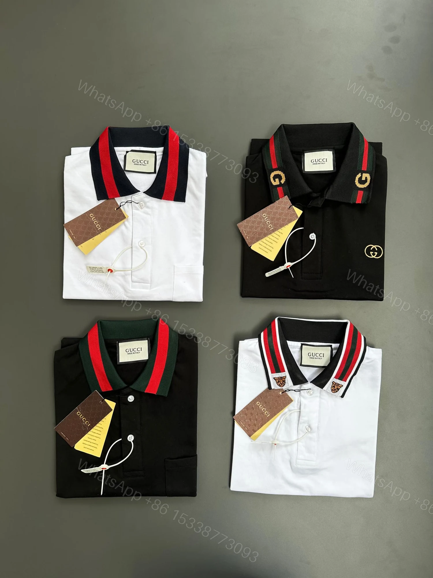View 16 of FIRST COPY GUCCI LUXURY STYLE SUMMER LOOK POLO T-SHIRT